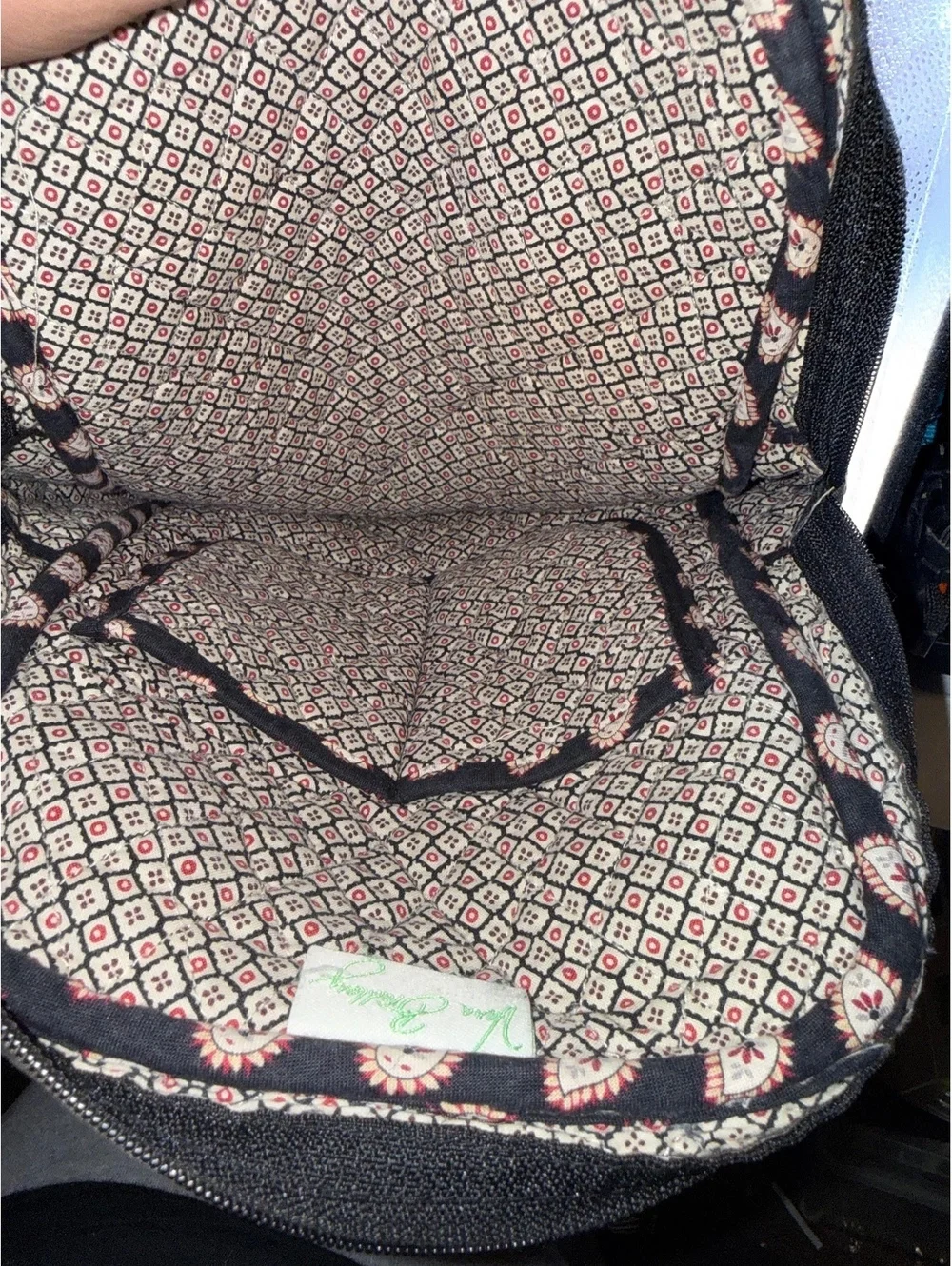 Vera Bradley Quilted Fabric Backpack with Floral Pattern